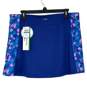 NWT Grand Slam Performance XL Skort, Mazarine Blue, Ball Pocket Moisture Wicking